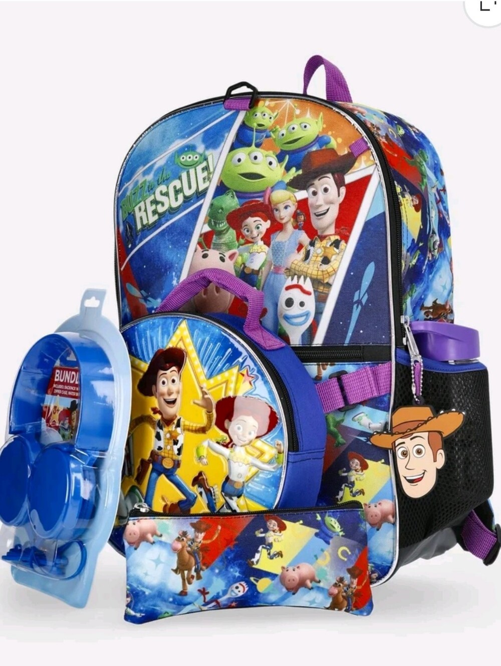 Disney Toy Story To the Rescue Boys Backpack Set with Lunch Bag, 6 Piece